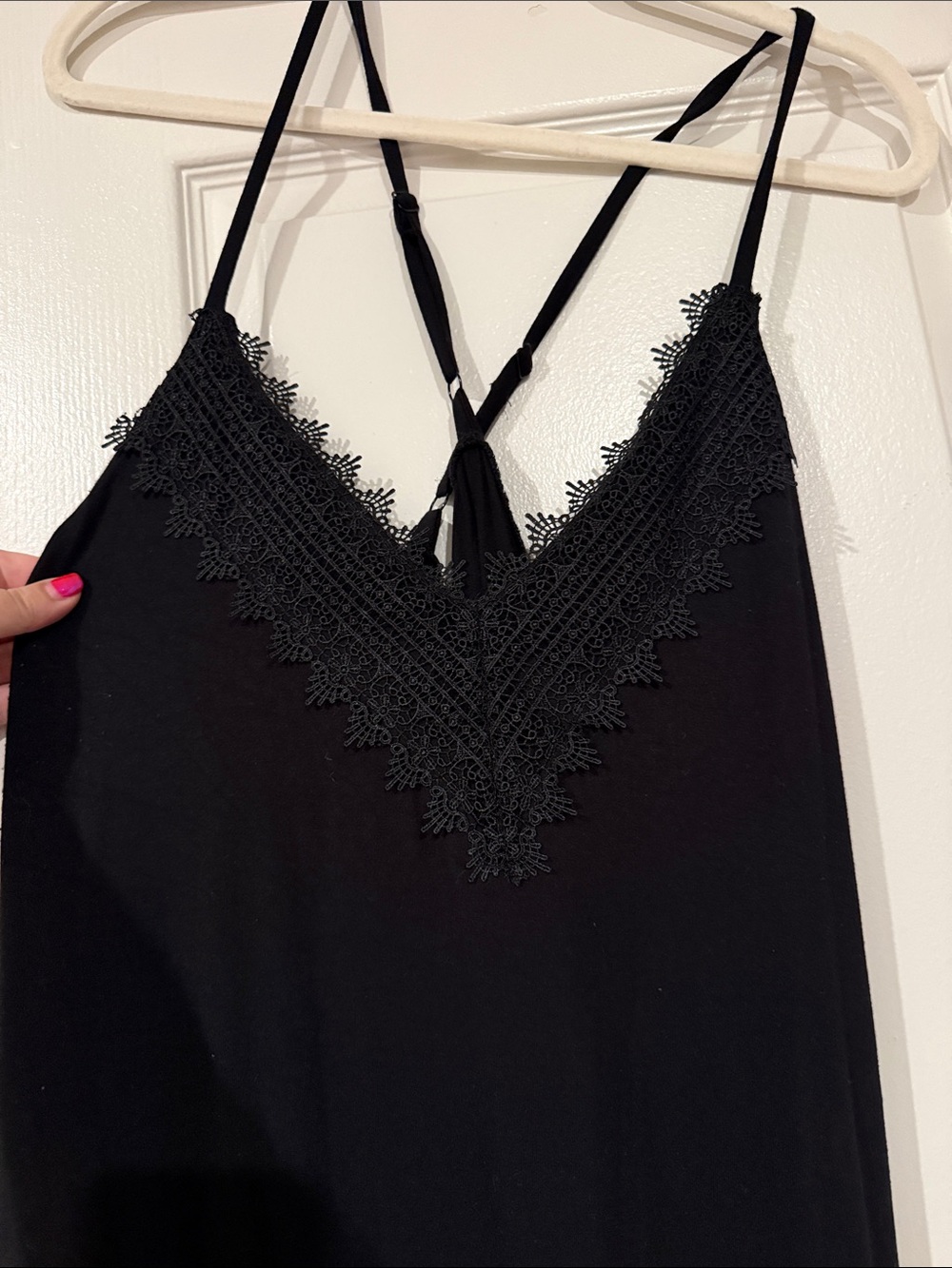 nine britton Black Lace V-Neck Camisole